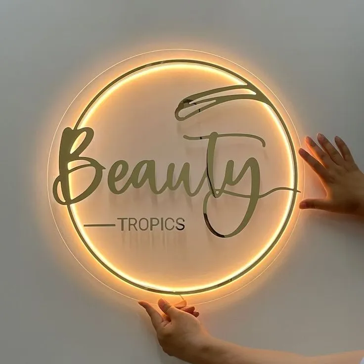 Acrylic Business Logo Sign, Custom Salon Wall Decor, Business Door Sign, LED Business Logo Sign, 3D Business Sign, Salon Neon Sign Custom.webp